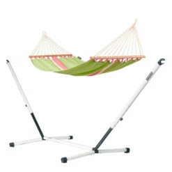 LA SIESTA Fruta Kiwi - Hamac à Barres Simple Avec Support En Acier Revêtu Par Poudre