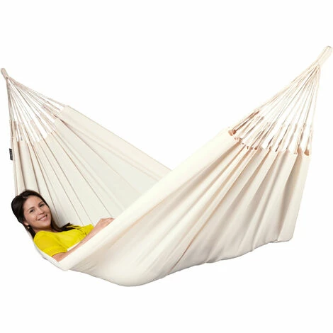 LA SIESTA Brisa Vanilla - Hamac Classique Kingsize Outdoor - Blanc / écru 2 LA SIESTA Brisa Vanilla - Hamac Classique Kingsize Outdoor - Blanc / écru – Image 2