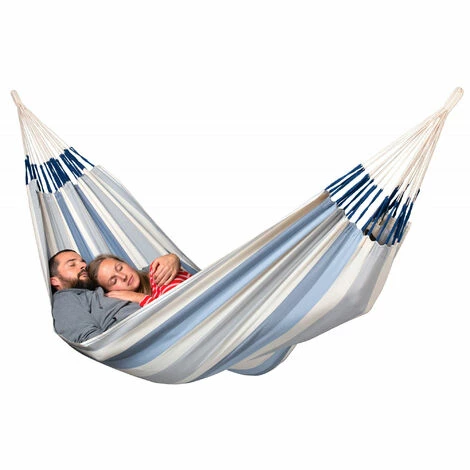 LA SIESTA Brisa Sea Salt - Hamac Classique Kingsize Outdoor - Bleu / Turquoise 2 LA SIESTA Brisa Sea Salt - Hamac Classique Kingsize Outdoor - Bleu / Turquoise – Image 2