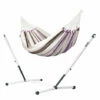 LA SIESTA Caribeña Purple - Hamac Classique Simple Avec Support En Acier Revêtu Par Poudre