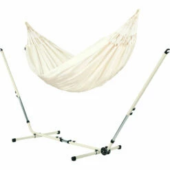 LA SIESTA Brisa Vanilla - Hamac Classique Double Avec Support En Acier Revêtu Par Poudre