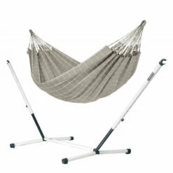 LA SIESTA Brisa Almond - Hamac Classique Double Avec Support En Acier Revêtu Par Poudre