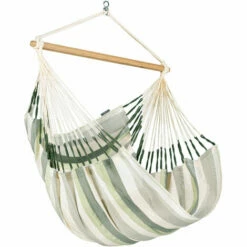 LA SIESTA Domingo Cedar - Chaise-hamac Comfort Outdoor - Blanc / écru