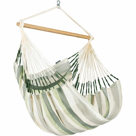 LA SIESTA Domingo Cedar - Chaise-hamac Comfort Outdoor - Blanc / écru 1 LA SIESTA Domingo Cedar - Chaise-hamac Comfort Outdoor - Blanc / écru