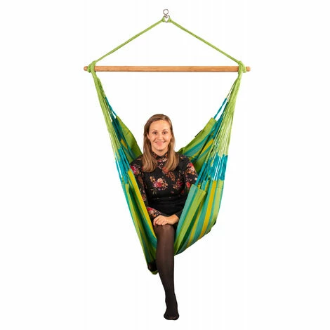 LA SIESTA Domingo Lime - Chaise-hamac Comfort Outdoor - Vert 2 LA SIESTA Domingo Lime - Chaise-hamac Comfort Outdoor - Vert – Image 2