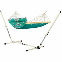 LA SIESTA Hawaii Palm - Hamac à Barres Double Rembourré - Vert -SOLOPLAST Soldes Magasin 27164796 4