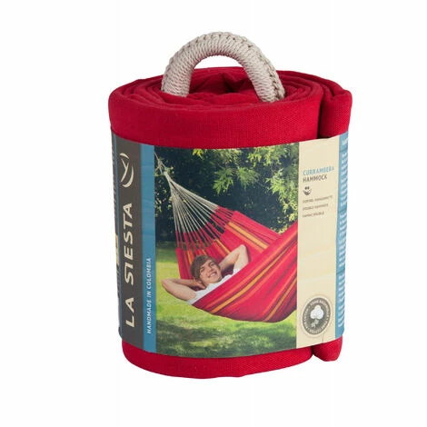 LA SIESTA Currambera Cherry - Hamac Classique Double En Coton - Rouge 5 LA SIESTA Currambera Cherry - Hamac Classique Double En Coton - Rouge – Image 5