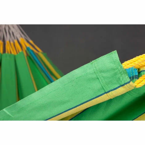 LA SIESTA Currambera Kiwi - Hamac Classique Double En Coton - Vert 2 LA SIESTA Currambera Kiwi - Hamac Classique Double En Coton - Vert – Image 2