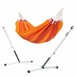 LA SIESTA Orquídea Volcano - Hamac Classique Simple Avec Support En Acier Revêtu Par Poudre