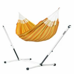 LA SIESTA Carolina Citrus - Hamac Classique Double Avec Support En Acier Revêtu Par Poudre