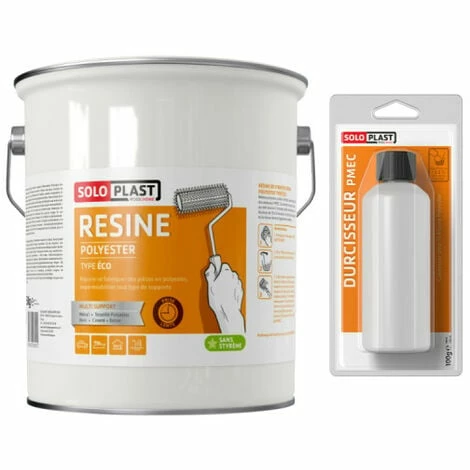Résine Polyester Soloplast Type Eco 5 KG Avec Durcisseur 1 Résine Polyester Soloplast Type Eco 5 KG Avec Durcisseur