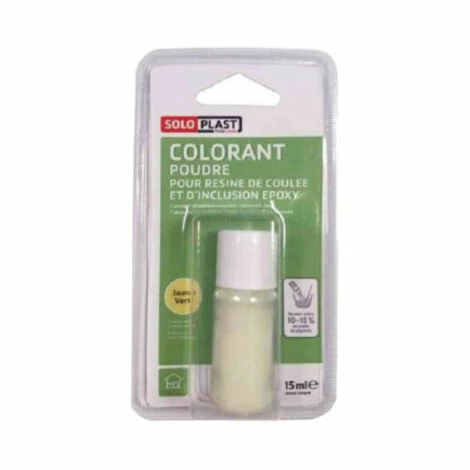 Poudre Colorante Pour Résine SOLOPLAST 15ml Jaune Vert 1 Poudre Colorante Pour Résine SOLOPLAST 15ml Jaune Vert