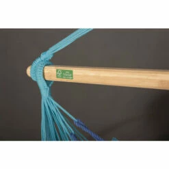 LA SIESTA Habana Lagoon - Chaise-hamac Basic En Coton Bio - Bleu / Turquoise -SOLOPLAST Soldes Magasin 41592835 4