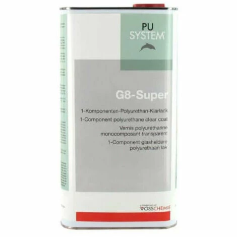 Vernis G8 Super Polyuréthane Transparent SOLOPLAST VOSSCHEMIE - 5L 1 Vernis G8 Super Polyuréthane Transparent SOLOPLAST VOSSCHEMIE - 5L