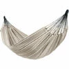 LA SIESTA Flora Zebra - Hamac Classique Double En Coton Bio - Noir / Gris