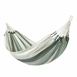 LA SIESTA Modesta Olive - Hamac Classique Simple En Coton Bio - Blanc / écru