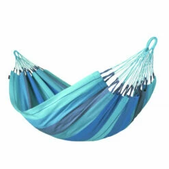 LA SIESTA Modesta Lagoon - Hamac Classique Simple En Coton Bio - Bleu / Turquoise