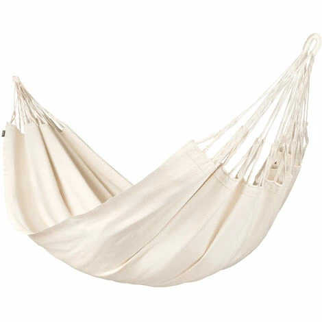 LA SIESTA Modesta Latte - Hamac Classique Kingsize En Coton Bio - Blanc / écru 1 LA SIESTA Modesta Latte - Hamac Classique Kingsize En Coton Bio - Blanc / écru