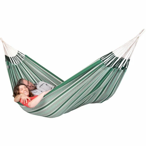 LA SIESTA Modesta Agave - Hamac Classique Double En Coton Bio - Vert 2 LA SIESTA Modesta Agave - Hamac Classique Double En Coton Bio - Vert – Image 2