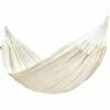 LA SIESTA Modesta Latte - Hamac Classique Double En Coton Bio - Blanc / écru
