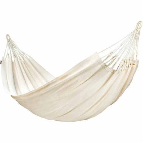 LA SIESTA Modesta Latte - Hamac Classique Double En Coton Bio - Blanc / écru 1 LA SIESTA Modesta Latte - Hamac Classique Double En Coton Bio - Blanc / écru