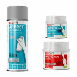 Pack SOLOPLAST Réparation Trou De Carrosserie - Mastic Armé - Mastic Et Apprêt De Finition