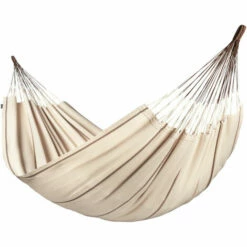 LA SIESTA Modesta Nougat - Hamac Classique Kingsize En Coton Bio - Blanc / écru