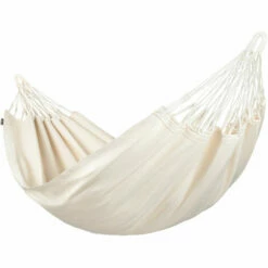 LA SIESTA Modesta Latte - Hamac Classique Simple En Coton Bio - Blanc / écru