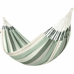 LA SIESTA Modesta Olive - Hamac Classique Kingsize En Coton Bio - Blanc / écru
