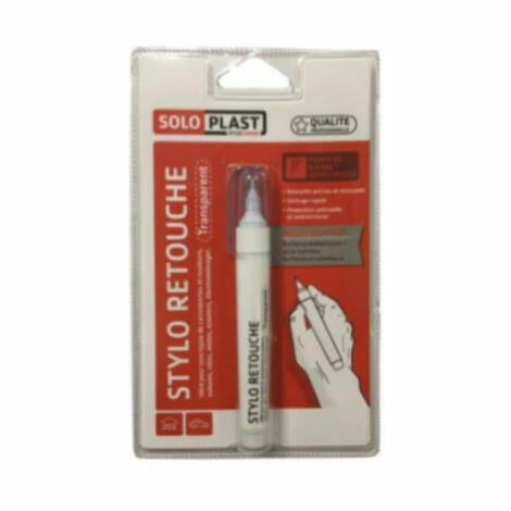 Stylo De Retouche Carrosserie Transparent SOLOPLAST Pro 9ml - Blanc 1 Stylo De Retouche Carrosserie Transparent SOLOPLAST Pro 9ml - Blanc